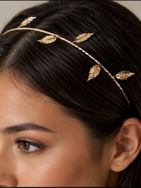 Gold Leaf Twisted Wire Headband
